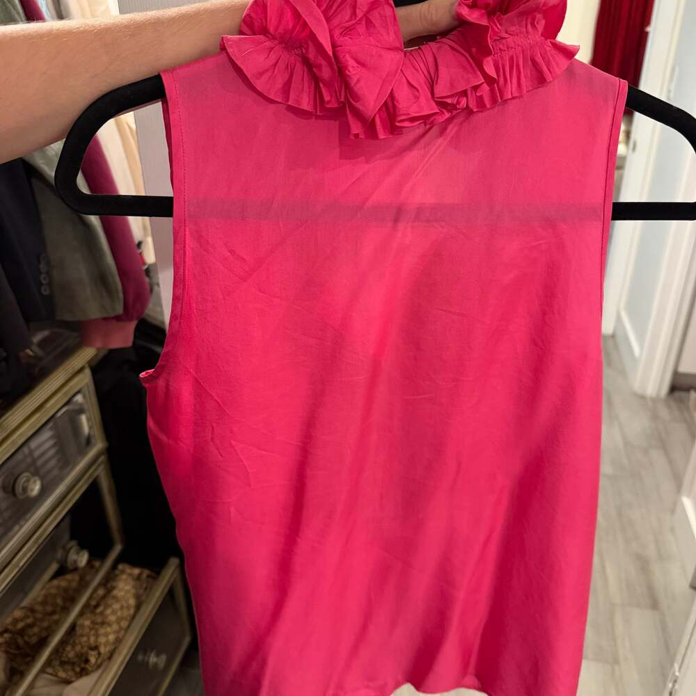Banana Republic Ruffle-Neck Sleeveless Blouse